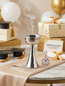 一套轻巧奢华的金属香炉，中东阿拉伯风格，可用作香薰机，家居装饰，适用于卧室、客厅（作为中心摆件）、办公室、瑜伽室和派对，营造优雅氛围。 - 彩色 - 查看 12