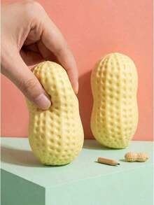 1/2Pcs Peanut Shaped Silicone Squeeze Toy, Soft Slow Rebound Squishy Fidget Toy, Flexible Moldable Tactile Sensory Stress Relief Gadget, Premium Skin-Friendly Silicone Decompression Accessory For All Ages; Lightweight Handheld Portable Squishies, Universal Calming Squeeze Toy For Kids, Teens And Adults, Ideal For Office Relaxation, Classroom Stress Relief And Interactive Party Games; Durable Reusable Daily Leisure Essential,  Food-Themed Novelty Collectible, Versatile Thoughtful Gifting Option For Birthdays, Seasonal Holidays And Family Gatherings, Practical Daily Self-Care Tool To Soothe Irritability, Ease Muscle Tension, Relieve Mental Fatigue, Stabilize Negative Mood And Support Long-Lasting Emotional Regulation - 彩色 - 查看 3