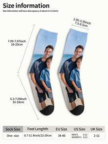 Customized Photo Face Socks, Printed Socks With Custom Pattern, Face Crew Socks, Gift For Birthday Anniversary And Bachelor Party - Multicolor - View 8