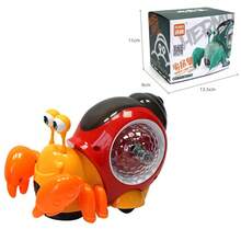 Juguete de caracol de cangrejo para gatear para bebé, juguete para caminar, tiempo de barriga, baile, juguetes educativos interactivos para edades tempranas, regalos para niños pequeños - Cangrejo naranja - Ver 15