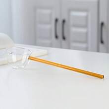 1个长柄玻璃汤匙,高硼硅玻璃透明耐热餐具,家用厨房用具 - 查看 15