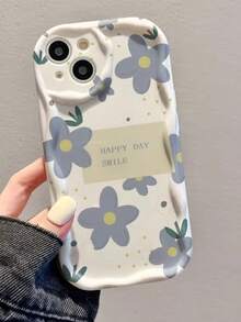 1 ốp lưng điện thoại họa tiết hoa, tương thích với Apple 17 Pro Max, 16 Plus, 15, 14, 13, 12 Pro Max - Màu xanh lam - Xem 5