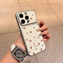 1 Ốp lưng điện thoại thiết kế hình quả anh đào dễ thương, phù hợp với 17 Pro Max, 16 Pro Max, 15 Pro Max, 14 Pro Max, họa tiết vải thiều, bảo vệ toàn diện, tương thích với iPhone 11/12/13/14/15/16 Pro Max Plus, phong cách thời trang cao cấp. - Nhiều màu - Xem 4