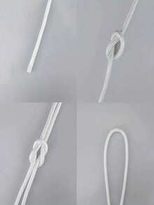 Multi-Size White Braided Paracord, Strong Nylon String For DIY, Camping, Fishing, Packaging - F-White - View 2