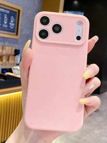 1个全新纯粉色软TPU防震手机壳，兼容 17 Pro、17 PM、16、16 Pro、16 PM、15、15 Pro、15 PM、14 Pro Max、14 Pro、14、13 Pro Max、13 Pro、SE，时尚耐用 - 粉色 - 查看 2