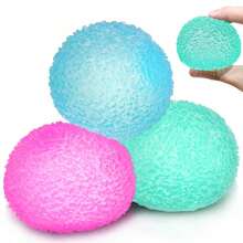 1pc. Multi-Color Ball Squeeze Toy Random Selection, Textured Small Sensory Toy, Anxiety Relief And Mood Release, Cheese Squishy, Squishy Dumpling, Fidget, Squishy - A - View 2