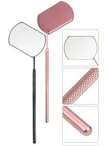 4pcs/2pcs/1pc Stainless Steel Multi-Function Eyelash Inspection Mirror, Makeup Mirror - Eyelash Extension Tool, Makeup, Room Decor, Vanity, Travel, Bedroom, Makeup Accessories, Mini Mirror, Portable Mirror, Handheld Mirror - Multicolor - View 26