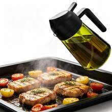 16oz 2-In-1 Olive Oil Sprayer Mister With Dispenser - Glass, UV Protected, With Cooking And Drizzling Feature, No Stickers - Multicolor - View 12