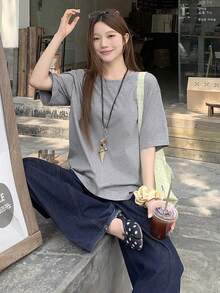 Summer Off-Shoulder T-Shirt - 紅色 - 查看 4
