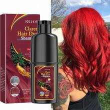 Red Hair Dye Shampoo (Burgundy), Adult Burgundy Hair Colorant, Gentle Care, Quick Color Change, Ideal For Parties, Cosplay, Valentine's Gifts, Mild And Non-Irritating, Nourishes Scalp, Effortlessly Transforms Hair Color, At-Home Hair Dyeing, 3-In-1 Gray Coverage Shampoo: Formulated With Natural Plant Pigments, Refreshing And Moisturizing, Suitable For All Normal Hair Types. - 酒紅色 - 查看 2