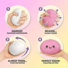 2/4/6Pcs Dumpling Squishies Stress Relief Balls, Handmade Squeeze Fidget Toys With Steamer Storage Case, Soft TPR Slow Rebound Big Bun Squishy, Realistic Food Shaped Sensory Squeeze Toy, Anxiety Relief & Focus Decompression Prop, Desktop Leisure Decor, Holiday Stocking Stuffer & Mystery Gift Box Filler - 隨機顏色 - 查看 4