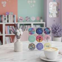 1PC K Pop Badges Acrylic Button Display Case - Button Pin Badges Storage Organizer Box, Badges Display Case Button Holder, Button Pin Display Holder Button Storage, Pin Collection Display Case Badge Organizer, Party Game Accessory, Hold Up To 9 Pins For K-Pop Fan(Not Include Badges) - Nine-square Grid - View 6