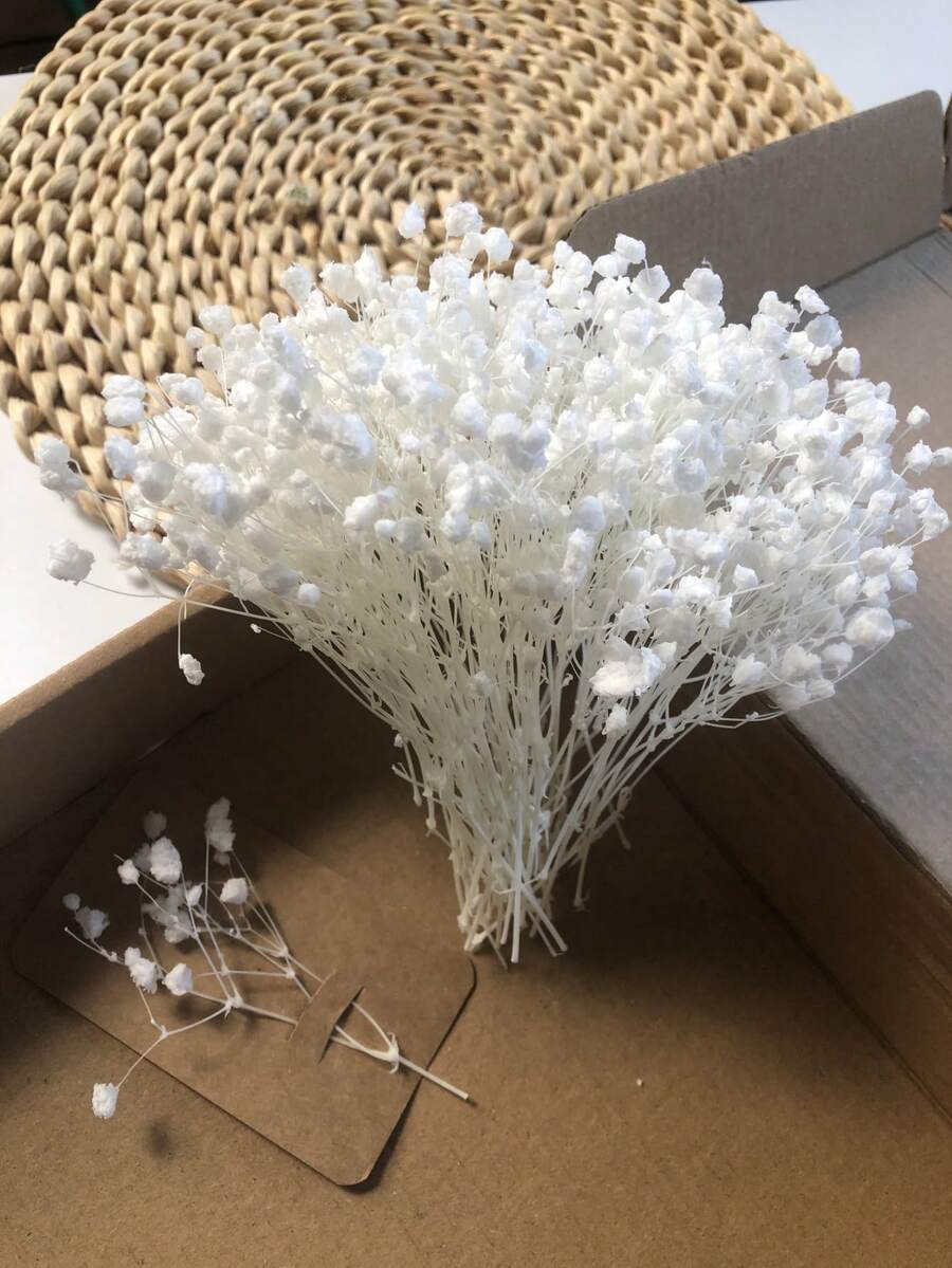 25/50/100/300 pezzi Mini Fiori di Gipsofila Artificiali - Per Stampi in Resina, Arte e Artigianato, profumo Bianco Avorio per Accessori per Capelli, Corone Nuziali, Decorazioni da Tavolo, Decorazioni per la Casa - bianco puro - Visualizzare 1