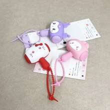 SANRIO Móc khóa hình búa hoạt hình dễ thương phát ra âm thanh khi lắc, đồ chơi giảm căng thẳng bằng silicon cho trẻ em, dây đeo điện thoại, mặt dây chuyền túi xách, lắc tạo ra âm thanh. - Nhiều màu - Xem 4