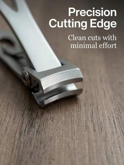 Professional Wide-Jaw Nail Clipper Designed To Easily Trim Thick, Tough Nails. Its Sharp, Corrosion-Resistant Stainless Steel Blade Maintains Long-Lasting Sharpness, While The Ergonomic Shape Delivers Smooth, Clean Cuts Every Time. Sturdy And Reliable For Stubborn Nails.