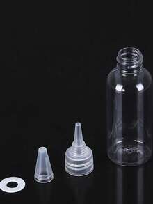 5件套透明塑料迷你旅行瓶，防漏挤压滴管瓶，可重复灌装便携容器，适用于洗发水、乳液、洗漱用品 - 白色 - 查看 7