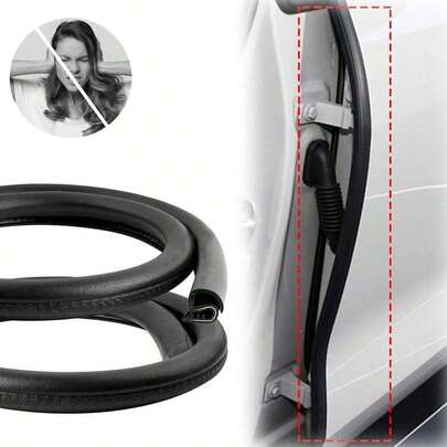 Car Silent Sealing Strip B-Pillar  * 1.1m Windproof, Dust-Proof, Noise Reducing Steel Frame With Buckle EPDM (Black) Rubber Strip