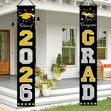 2026 Graduation Decorations Congratulations On Graduation Porch Banner Suitable For Any School Or Grade 2026 Graduation Party Decorations - 180*30cm(70.87*11.81in) - View 4