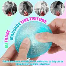 1pc. Multi-Color Ball Squeeze Toy Random Selection, Textured Small Sensory Toy, Anxiety Relief And Mood Release, Cheese Squishy, Squishy Dumpling, Fidget, Squishy - A - View 4