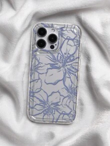 Blue Line Art Hibiscus Flower Print Clear Case Compatible With IPhone 13/15/16/17pro/17/14/17/15pro/15 Plus/15 Promax/7plus/8plus/X/Xs Max/Xr/11pro/12pro/13pro/14pro/12mini/13mini/11promax/12promax/13promax/14promax/14plus/17pro Max/17Air/6/6s Plus/7/8/16Pro/16plus/16promax/Se2/17promax&Compatible With Samsung Galaxy/A54/A14/A12/A13/A15/A32/A33/A24/A52S/S20/S21/S22/S23/S24/S23Plus/S24ultra/S25/A15/A33/A23/A07/A17/S26/A56/A57 - Multicolor - View 2