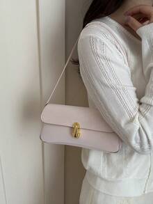 Retro Patchwork Leopard Print Elegant Underarm Shoulder Bag, Leopard Print Ladies' Handbag, Leopard Print - Pink - View 7
