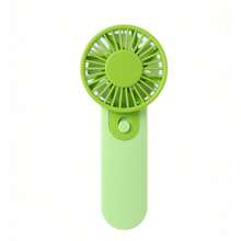 1 pieza Abanico de mano de unicolor, Mini ventilador portátil a batería (baterías no incluidas), 4 colores, diseño minimalista, adecuado para verano, al aire libre, deportes, hogar, oficina, estudio, uso diario, festivales, accesorios - Multicolor - Ver 17