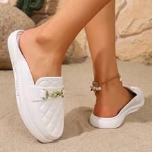 Women's Slip-On Loafers, Comfortable For Commuting And Work - White - View 3