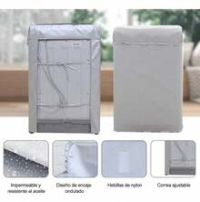 Funda De Lavadora / Cubre Lavadora A Prueba De Agua Y Polvo Gris - Gris - Ver 3