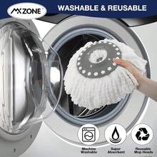 4 Premium Mop Heads Refills, Compatible Spin Magic Mop Fits 6.3 Standard Round Spin Mop Heads Microfiber, Inner Hole 2.5'' Only - Washable, White - 4 cái (Gói 1) - Xem 8