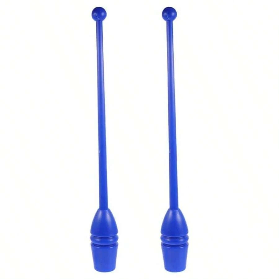 2pcs Rhythmic Gymnastics Stick Clubs Gymnastics Training Equipment 35cm Length - Blue - View 1