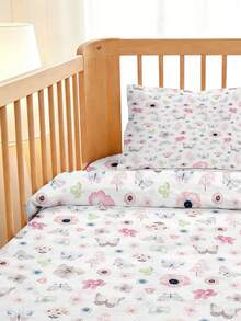 1 Set Of Cartoon Pattern Printed Baby Bedding Set, Polyester Soft Breathable Duvet Cover, Suitable For Gifts, Bedrooms, Babies, All Seasons - Multicolor - View 7