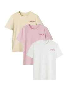 Se vende por separado, no es un conjunto de tres piezas. Camiseta estampada de estilo americano vintage para mujer, suave y cómoda, con varios estilos disponibles. Tres diseños para elegir. Hecho de 100% algodón puro, es ideal para hacer ejercicio, uso diario, vacaciones, escuela, oficina y fiestas. - Blanco - Ver 2