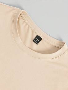 Manfinity RSRT Camiseta de manga corta de verano con estampado de playa y vacaciones en la parte trasera para hombre Manfinity Chillmode - Albaricoque - Ver 4