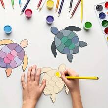 10-Piece Set Of Wooden Blank Pieces, Multifunctional Painting And Graffiti Wall Decorations, Suitable Holiday Party Decorations - 10-piece Set - View 3