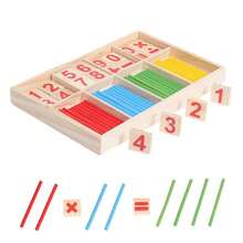 Wooden Math Learning Set With Numbered Blocks And Colored Counting Rods - Educational Counting Toys, Preschool STEM Learning Tools, Montessori Inspired Math Manipulatives, Kindergarten Number Recognition And Basic Arithmetic Practice Kit - Multicolor - View 9