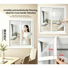 Malla mosquitera blanca de verano para ventana, kit de malla mosquitera autoadhesiva de fácil instalación DIY – Pantalla de ventana a prueba de insectos para el hogar, malla mosquitera para ventana, otro material [Pantalla de ventana blanca autoadhesiva], instalación rápida, a prueba de insectos - Malla - Ver 93