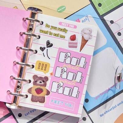 1pc A7 Transparent Single-Buckle Card Holder, Pure Transparent PVC Loose-Leaf Folder, Sticker Book Loose-Leaf Folder, DIY Planner, PP Transparent Inner Page Refill, IDOLME, Transparent Planner Inner Lining Paper, Suitable For K-Pop Album, Planner, Scrapbook, Sticker Storage, Removable Sticker Book Liner, Budget Planner, 2026 Planner, Notebook, Diary, Stationery For New Semester, Back To School Essential