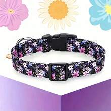 Floral Dog Collar- Cute Spring Wildflowers Daisy Dog Collars With Plastic Buckle, Light Adjustable Dog Collars For Small Medium Dogs - Yellow - View 8