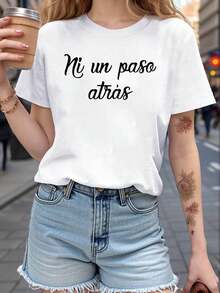 "Never Back Off" Frase Inspiradora en Español - Blanco - Ver 6
