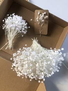 25/50/100/300 pezzi Mini Fiori di Gipsofila Artificiali - Per Stampi in Resina, Arte e Artigianato, profumo Bianco Avorio per Accessori per Capelli, Corone Nuziali, Decorazioni da Tavolo, Decorazioni per la Casa - bianco puro - Visualizzare 6
