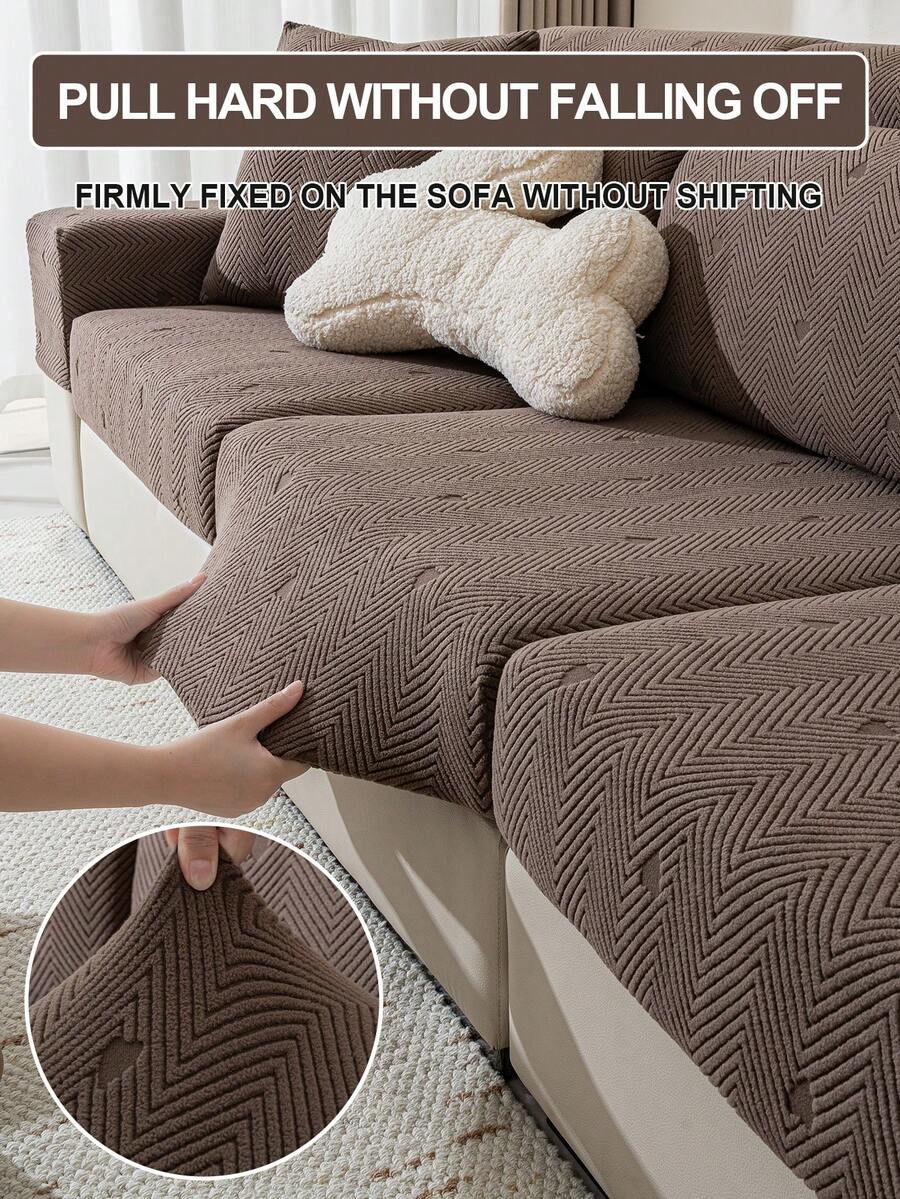 1 chiếc vỏ bọc đệm sofa kiểu Bohemian, vỏ bọc co giãn toàn diện, vỏ bọc đệm vải đa năng, phù hợp cho mọi mùa, bảo vệ sofa phòng khách hình chữ L và sofa 1, 2, 3, 4 chỗ ngồi.