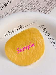 Customized Text/Logo Potato Chip Hair Clip | Cute Heart-Shaped Student Duck Clip Creative Fun Hair Accessory, Resin Material, Solid Color, Round Funny Realistic Potato Chip Hair Clip, Minimalist Quirky Girl Style Side Bangs Duck Clip, Edible-Looking Hair Clip, Creative Hair Accessory - Multicolor - View 11