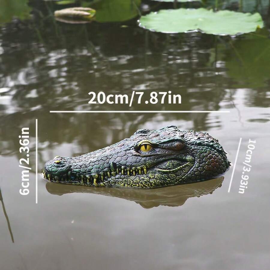 Lifelike Floating Crocodile Model, Outdoor Pond And Swimming Pool Decor, Suitable For Yard Landscape, Pond And Garden Water Feature Decoration - Crocodile Ornament - View 1