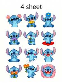 Bộ 24 miếng dán Stitch của Disney dùng trang trí ly rượu, hình dán vinyl chống thấm nước dễ thương chủ đề Lilo & Stitch, hình dán Stitch Kawaii để tự trang trí cốc, ly, cốc giữ nhiệt, sổ lưu niệm, quà tặng tiệc tùng, hình dán Stitch hoa lá đẹp mắt dành cho trẻ em và thanh thiếu niên, món quà hoàn hảo cho người hâm mộ Stitch. - Hình dán tự dính Stitch - Xem 15