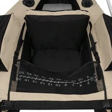 gladney Khaki Portable Inflatable Fishing Dinghy Boat Adjustable Backrest 130kg Load Hand Pump Oars Fins Patch Kit Dual Air Chambers U-Shaped Hull Carry Strap - Màu Khaki - Xem 6