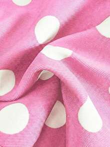 Nuevo conjunto de bikini con estampado de lunares sexy, espalda descubierta y lazo, con tirantes de espagueti para playa y piscina en vacaciones - Rosa - Ver 4