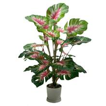 1 cây giả sống động như thật, cao 60/76/80cm, làm bằng polyethylene với lá hình trái tim màu đỏ, thích hợp để trang trí bàn làm việc, kệ sách, ban công trong nhà/ngoài trời - Cây xanh ít cần chăm sóc, trang trí sân vườn (Không bao gồm chậu) - Nhiều màu - Xem 5
