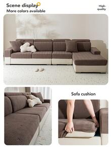 1 chiếc vỏ bọc đệm sofa kiểu Bohemian, vỏ bọc co giãn toàn diện, vỏ bọc đệm vải đa năng, phù hợp cho mọi mùa, bảo vệ sofa phòng khách hình chữ L và sofa 1, 2, 3, 4 chỗ ngồi. - Lanxin - Nâu - Xem 8