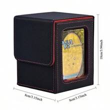 100+ Cards PU Storage Box, Card Game Card Protective Sleeves, Collectible Card Holder, Organizer - Multicolor - View 10