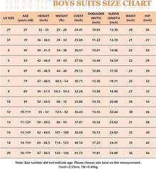 Toddler & Teen Boys Slim Fit Tuxedo Suit Set Wedding Ring Bearer Communion Formal Outfit - Rượu sâm panh - 5 chai - Xem 6